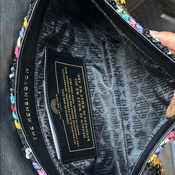 Kurt Geiger Long Kensington Sequin Striped Shoulder Bag New with tags - Picture 10 of 12